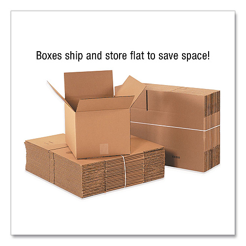 National Brand Shipping Boxes, Regular Slotted Container (RSC), 10" x 12" x 8", Kraft, 25/Bundle (121008)