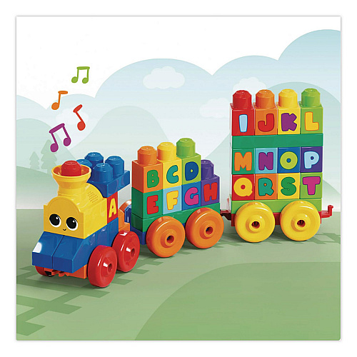 Mattel MEGA BLOKS ABC Musical Train, Preschool, 46 Pieces (FWK22)