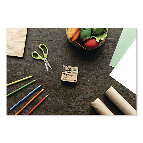 Scotch Magic Greener Tape Refill, 1" Core, 0.75" x 25 yd, Transparent, 6 Rolls/Pack (812S6)