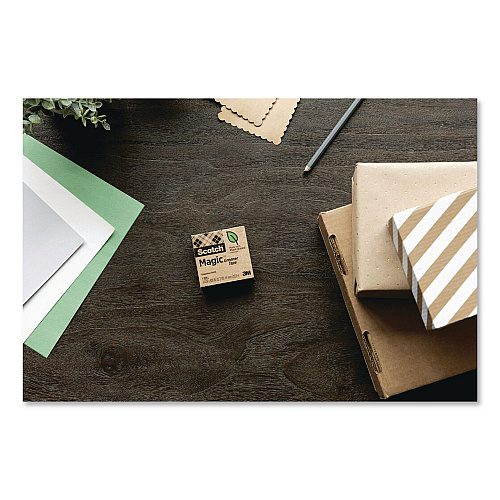 Scotch Magic Greener Tape Refill, 1" Core, 0.75" x 25 yd, Transparent, 6 Rolls/Pack (812S6)