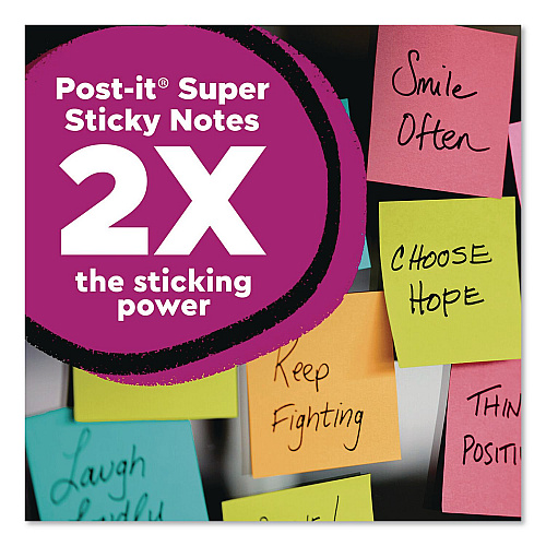 Post-it Pads in Playful Primary Colors, Note Ruled, 4" x 4", 90 Sheets/Pad, 4 Pads/Pack (6754SSAN)
