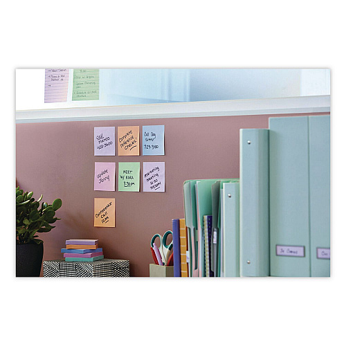 Post-it Super Sticky Notes, 3" x 3", Randomly Assorted Energy Boost and Playful Primaries Colors, 45 Sheets/Pad, 15 Pads/Pack (65415SSPS2)