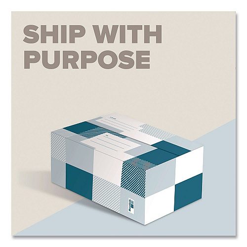 Scotch Designer Small Mailing/Shipping Box, 6 x 9 x 3.75, Blue/White Plaid (SDBOXSM)