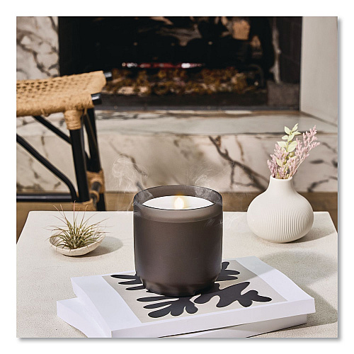 Lifelines Aromatherapy Essential Oil Flameless Candle Diffuser, Fir Needle and Pine Scent Essential Oil, 5 x 5 x 5, Frosted Glass (111612)