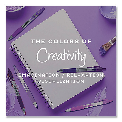 Pilot G2 Edge Colors of Creativity Premium Gel Pens, Shades of Purple, Retractable, Fine 0.7 mm, Assorted Ink/Barrel Colors, 5/Pack (XPO32001)