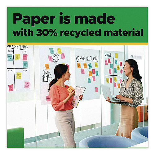 Post-it Self-Stick Easel Pads, Vertical Orientation, (30) White 25 x 30 Sheets, 8/Pack (559RPVAD8)
