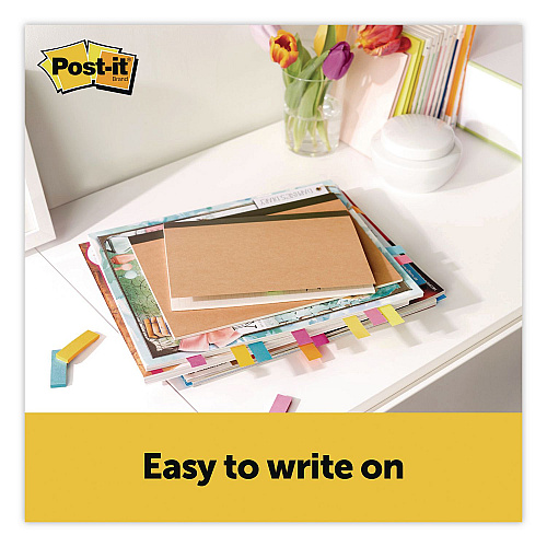 Post-it Combo Pack with Pagemarkers, (1) 3" x 4", (3) 0.88" x 2.87", (5) 0.5" x 1.7", Randomly Assorted Bright Colors, 50 Sheets/Pad (670COMBO)