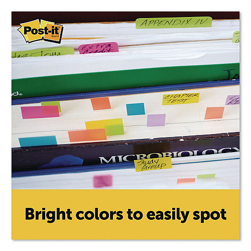 Post-it Combo Pack with Pagemarkers, (1) 3" x 4", (3) 0.88" x 2.87", (5) 0.5" x 1.7", Randomly Assorted Bright Colors, 50 Sheets/Pad (670COMBO)