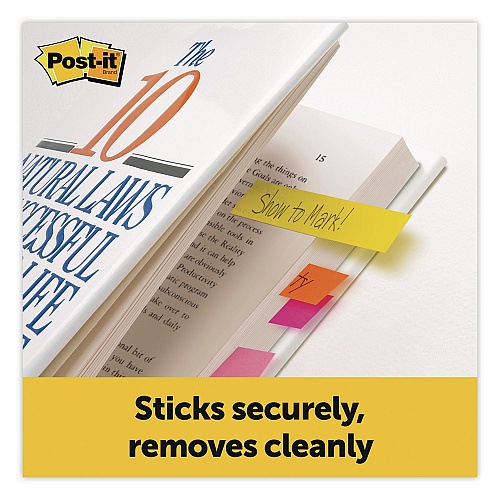 Post-it Combo Pack with Pagemarkers, (1) 3" x 4", (3) 0.88" x 2.87", (5) 0.5" x 1.7", Randomly Assorted Bright Colors, 50 Sheets/Pad (670COMBO)
