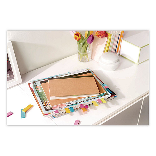 Post-it Combo Pack with Pagemarkers, (1) 3" x 4", (3) 0.88" x 2.87", (5) 0.5" x 1.7", Randomly Assorted Bright Colors, 50 Sheets/Pad (670COMBO)