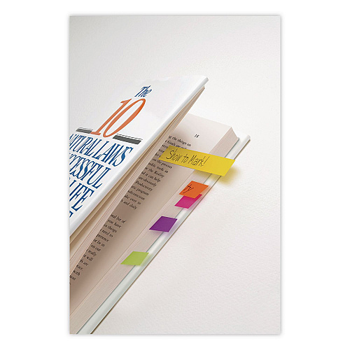 Post-it Combo Pack with Pagemarkers, (1) 3" x 4", (3) 0.88" x 2.87", (5) 0.5" x 1.7", Randomly Assorted Bright Colors, 50 Sheets/Pad (670COMBO)