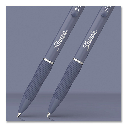 Sharpie S-Gel Gel Pen, Retractable, Medium 0.7 mm, Black Ink, Gray Barrel, 4/Pack (2220964)
