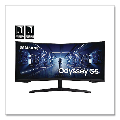 Samsung Odyssey G5 Curved WQHD LED Gaming Monitor, 34" Widescreen, VA Panel, 3440 Pixels x 1440 Pixels (LC34G55TWWNX)