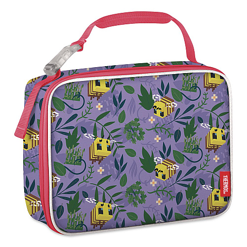 Thermos Kids Minecraft Bees Insulated Soft Lunch Bag, 9.5 x 3.75 x 7.5, Multicolor Minecraft Bee Artwork (K225155006ST)