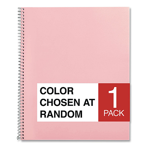 Pep Rally Spiral Notebooks, 1-Subject, Medium/College Rule, Randomly Assorted Cover Colors, (70) 10.5 x 8.5 Sheets (63063C)