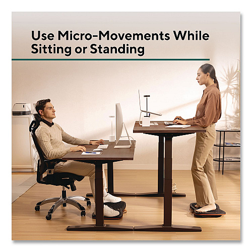 Workplace2.0 Electric Adjustable Standing Desk with Micro Movements, 55.1" x 27.6" x 25.6" to 51.2", Espresso/Gray (WP63152)