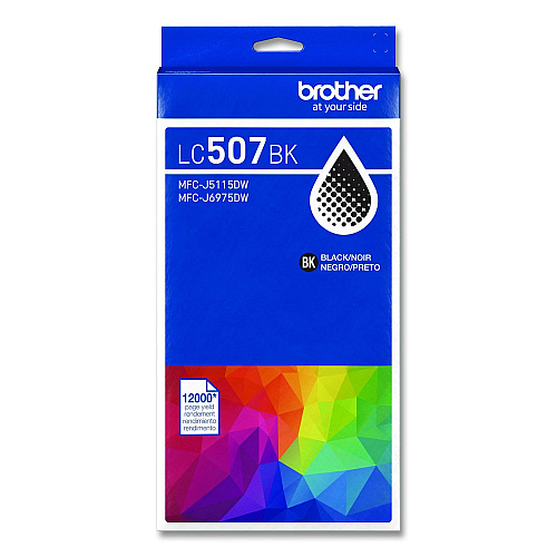 Brother LC507 Ultra High-Yield Ink, 2,500 Page-Yield, Black (LC507BK)