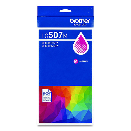 Brother LC507 Ultra High-Yield Ink, 1,500 Page-Yield, Magenta (LC507M)