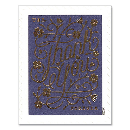 United States Postal Service 1 oz First-Class Forever Stamps, Thank You, 100/Pack (FORTHANKYOU1)