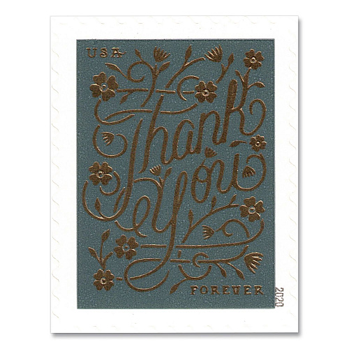 United States Postal Service 1 oz First-Class Forever Stamps, Thank You, 20/Pack (FORTHANKYOU2)