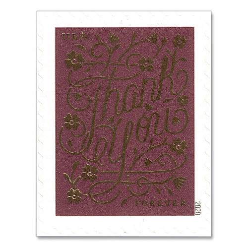 United States Postal Service 1 oz First-Class Forever Stamps, Thank You, 20/Pack (FORTHANKYOU2)