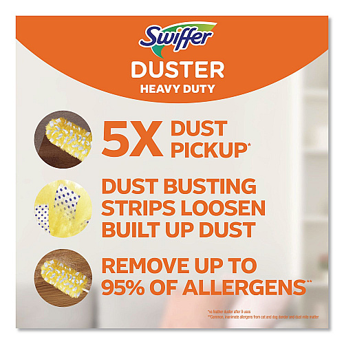 Swiffer 360 Heavy Duty Extendable Starter Dusting Kit, 3 Refills and One 6" to 3 ft Pole, 4 Kits/Carton (89114CT)