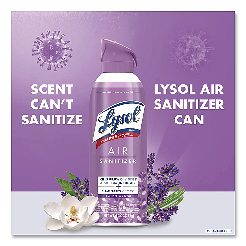 LYSOL Brand Air Sanitizer Spray, Lavender Sky Scent, 10 oz Aerosol Spray (56348EA)