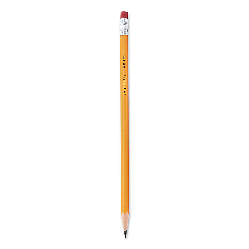 Pep Rally Wooden Pencil, 2.1 mm, #2 Medium Lead, Yellow Barrel, 8/Pack (59803US)