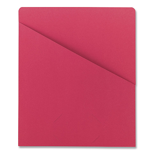 Smead Organized Up Slash Jackets, Letter Size, Red, 25/Pack (75433)