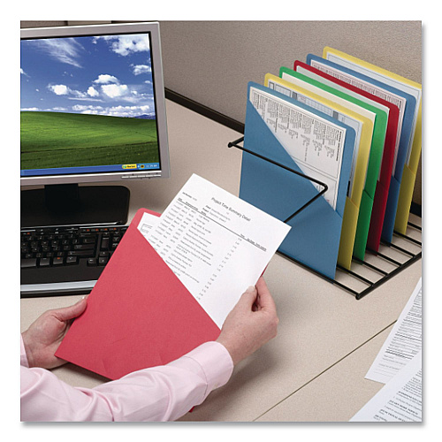 Smead Organized Up Slash Jackets, Letter Size, Red, 25/Pack (75433)