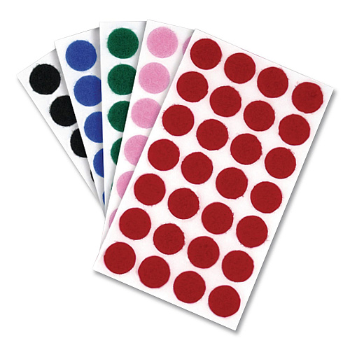 Velcro Crafting Sticky Back Dots, 0.62", Assorted, 140/Pack (VEL40063USA)