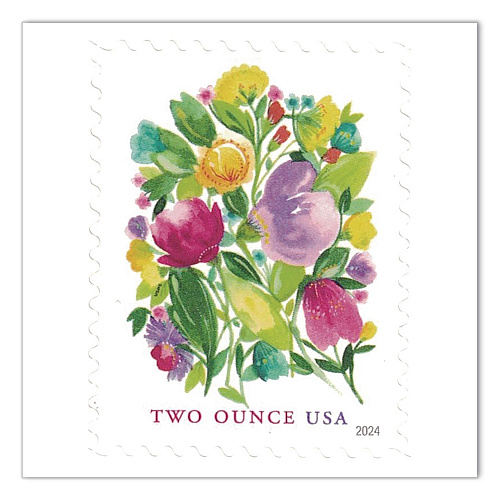 United States Postal Service 2 oz First-Class Forever Stamps, Wedding Blooms, 100/Pack (TWOWEDBLOOM1)