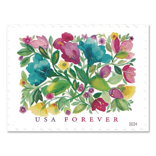 United States Postal Service 1 oz First-Class Forever Stamps, Celebration Blooms, 20 Stamps (FORCELBLOOM2)