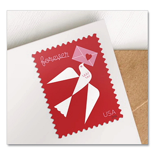 United States Postal Service 1 oz First-Class Forever Stamps, Love, 100/Pack (FORLOVE24100)