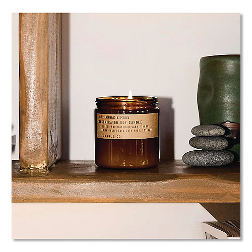 P.F. Candle Co. Soy Jar Candle, Amber and Moss, 50 Hour Burn Time, 7.2 oz, Amber (SC11)