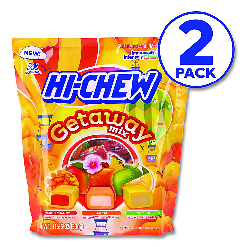 Hi-Chew Stand Up Pouch Getaway Mix, Mango Chamoy/Mai Tai/Yuzu Lime, 11.65 oz Pouch, 2/Carton (22002813)