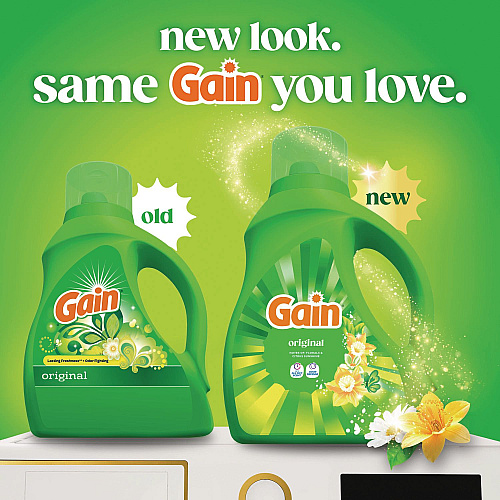 Liquid Laundry Detergent, Gain Original Scent, 19 Loads, 25 oz Bottle, 6/Carton (23233CT)