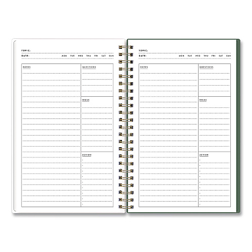 Blue Sky Bespoke Letterpress Content Notebook, Strawberry and Bee Cover, (150) 8 x 5 Sheets (159140)