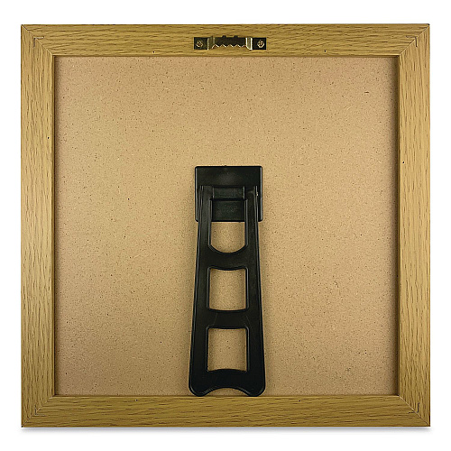 COSCO Message Letter Board, 10 x 10, Black Surface, Brown Wood Frame (098522)