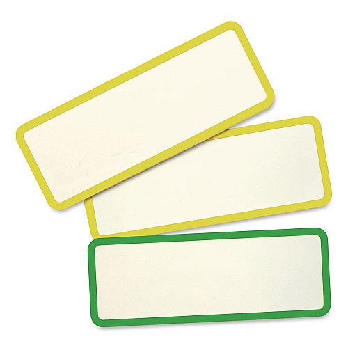 COSCO Magnetic Dry Erase Signs, 3.2 x 1.2, Assorted Colors, 24/Pack (098562)