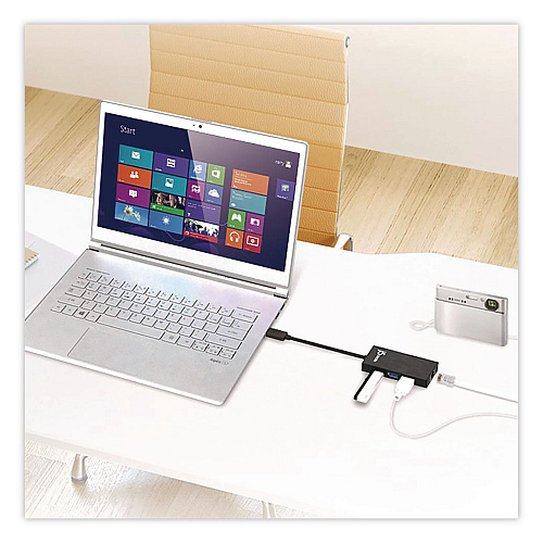 j5create 3-Port USB 3.0 Hub, Black (JUH470A)