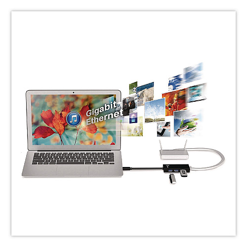 j5create 3-Port USB 3.0 Hub, Black (JUH470A)