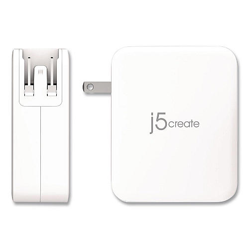 j5create 130 W GaN 4-Port Charger, White (JUP43130)