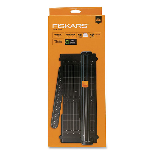 Fiskars SureCut Craft Trimmer, 10 Sheets, 12" Cut Length, 6.69 x 16.93 (01005454)
