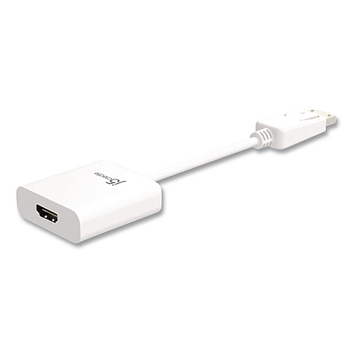 j5create DisplayPort to HDMI Adapter, 3.54", White (JDA154)