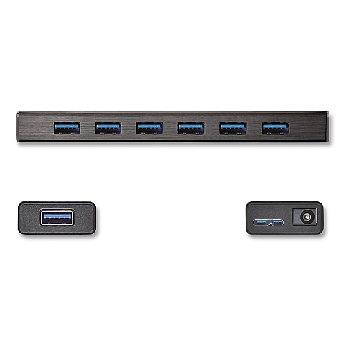 j5create 7-Port USB 3.0 Hub, Black (JUH377)