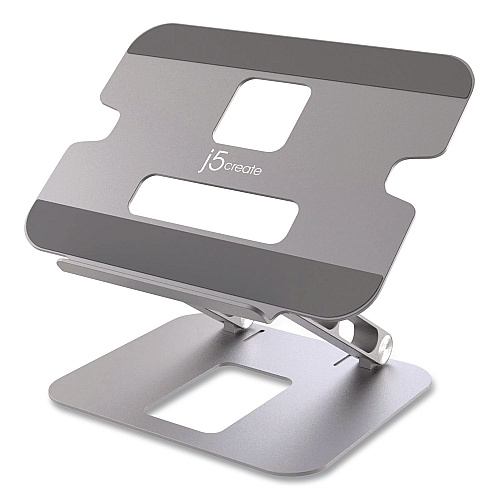 j5create Multi-Angle Laptop Stand, Space Gray/Silver, Supports 9 lbs (JTS127)