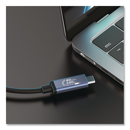 j5create USB-C to USB-C Cable, 2.6 ft, Black/Space Gray (JUC29L08)