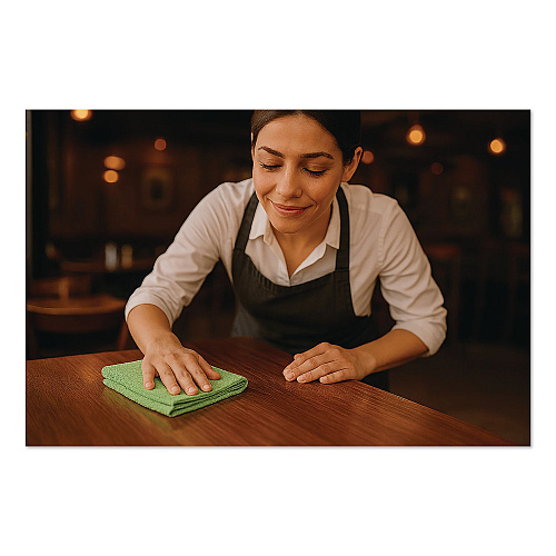 Boardwalk Microfiber Cloths, 12 x 12, Green, 12/Pack (12GRECLOTH)