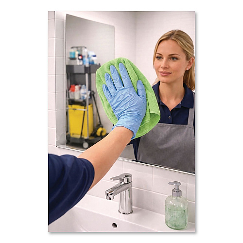 Boardwalk Microfiber Cloths, 12 x 12, Green, 12/Pack (12GRECLOTH)